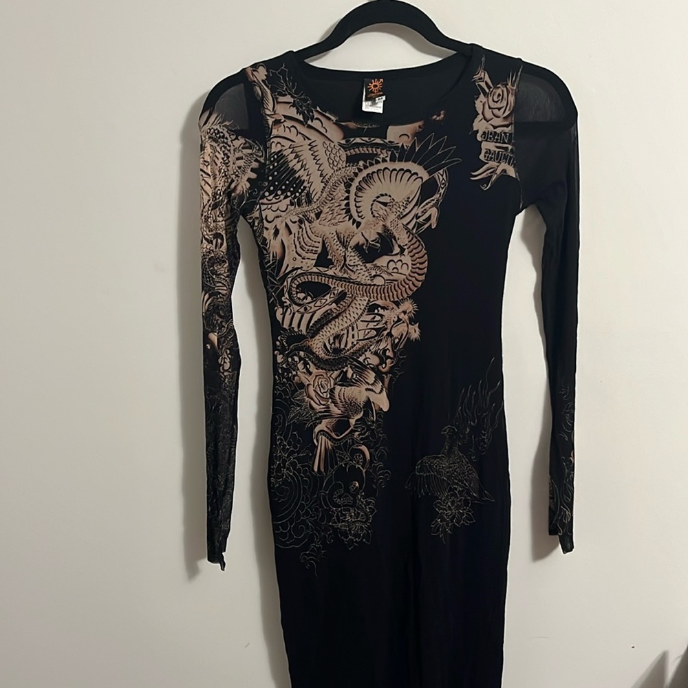 Jean Paul gaultier solely snake/dragon meshy material and nylon
